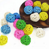 Maxbell 10pcs Rattan Ball Bird Toy DIY Accessory Toy for Parrot Budgie Parakeet 4cm
