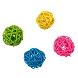 Maxbell 10pcs Rattan Ball Bird Toy DIY Accessory Toy for Parrot Budgie Parakeet 4cm