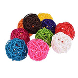 Maxbell 10pcs Rattan Ball Bird Toy DIY Accessory Toy for Parrot Budgie Parakeet 4cm