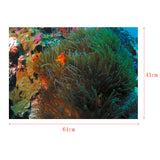 Maxbell 3D Coral Aquarium Background Sticker Fish Tank Wall Decoration Painting S