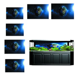 Maxbell Aquarium 3D Background Sticker Fish Tank Wall Backdrop Decoration XS