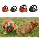 Maxbell Short Snout Dog Muzzle, Mesh Dog Muzzle Adjustable Anti Stop Bite Gray M
