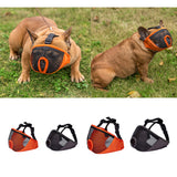 Maxbell Short Snout Dog Muzzle, Mesh Dog Muzzle Adjustable Anti Stop Bite Gray M