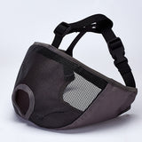 Maxbell Short Snout Dog Muzzle, Mesh Dog Muzzle Adjustable Anti Stop Bite Gray M