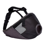 Maxbell Short Snout Dog Muzzle, Mesh Dog Muzzle Adjustable Anti Stop Bite Gray M
