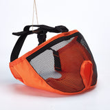Maxbell Short Snout Dog Muzzle, Mesh Dog Muzzle Adjustable Anti Stop Bite Orange M