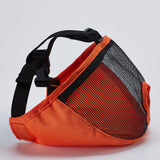 Maxbell Short Snout Dog Muzzle, Mesh Dog Muzzle Adjustable Anti Stop Bite Orange M