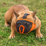 Maxbell Short Snout Dog Muzzle, Mesh Dog Muzzle Adjustable Anti Stop Bite Orange M