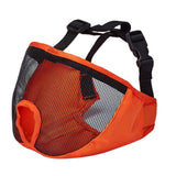 Maxbell Short Snout Dog Muzzle, Mesh Dog Muzzle Adjustable Anti Stop Bite Orange M