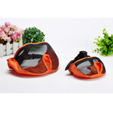 Maxbell Short Snout Dog Muzzle, Mesh Dog Muzzle Adjustable Anti Stop Bite Orange M
