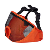 Maxbell Short Snout Dog Muzzle, Mesh Dog Muzzle Adjustable Anti Stop Bite Orange M