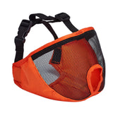 Maxbell Short Snout Dog Muzzle, Mesh Dog Muzzle Adjustable Anti Stop Bite Orange M