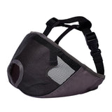 Maxbell Short Snout Dog Muzzle, Mesh Dog Muzzle Adjustable Anti Stop Bite Gray XL