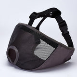 Maxbell Short Snout Dog Muzzle, Mesh Dog Muzzle Adjustable Anti Stop Bite Gray XL
