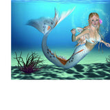 Maxbell Aquarium Background HD Picture Reptile Vivarium Wallpaper Mermaid M