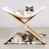 Maxbell Two-double Floor Pet Cat Scratcher House Simple Decorative House for Pet Cat