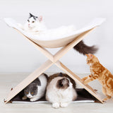 Maxbell Two-double Floor Pet Cat Scratcher House Simple Decorative House for Pet Cat