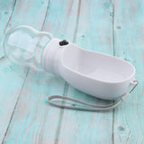Maxbell Portable Outdoor Travel Pet Dog Leakproof Water Bottle Drinking Bowl White