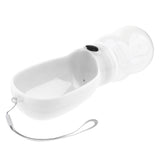 Maxbell Portable Outdoor Travel Pet Dog Leakproof Water Bottle Drinking Bowl White