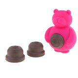 Maxbell 1 Pc Pet Dogs Puppies Chewing Little Bear Toy with Silicone Biscuits Red