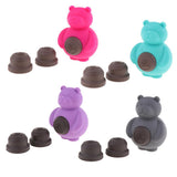 Maxbell 1 Pc Pet Dogs Puppies Chewing Little Bear Toy with Silicone Biscuits Red