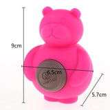 Maxbell 1 Pc Pet Dogs Puppies Chewing Little Bear Toy with Silicone Biscuits Red