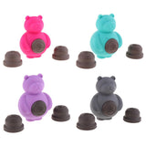 Maxbell 1 Pc Pet Dogs Puppies Chewing Little Bear Toy with Silicone Biscuits Red