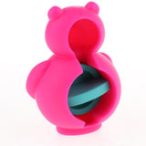 Maxbell 1 Pc Pet Dogs Puppies Chewing Little Bear Toy with Silicone Biscuits Red