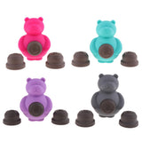 Maxbell 1 Pc Pet Dogs Puppies Chewing Little Bear Toy with Silicone Biscuits Red