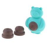 Maxbell 1 Pc Pet Dogs Puppies Chewing Little Bear Toy with Silicone Biscuits Blue