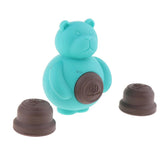 Maxbell 1 Pc Pet Dogs Puppies Chewing Little Bear Toy with Silicone Biscuits Blue