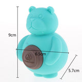 Maxbell 1 Pc Pet Dogs Puppies Chewing Little Bear Toy with Silicone Biscuits Blue
