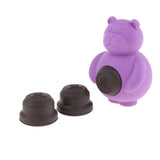 Maxbell 1 Pc Pet Dogs Puppies Chewing Little Bear Toy with Silicone Biscuits Purple