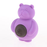 Maxbell 1 Pc Pet Dogs Puppies Chewing Little Bear Toy with Silicone Biscuits Purple