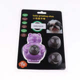 Maxbell 1 Pc Pet Dogs Puppies Chewing Little Bear Toy with Silicone Biscuits Purple
