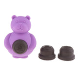 Maxbell 1 Pc Pet Dogs Puppies Chewing Little Bear Toy with Silicone Biscuits Purple