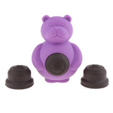 Maxbell 1 Pc Pet Dogs Puppies Chewing Little Bear Toy with Silicone Biscuits Purple