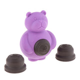 Maxbell 1 Pc Pet Dogs Puppies Chewing Little Bear Toy with Silicone Biscuits Purple