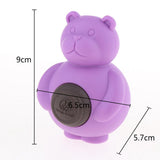 Maxbell 1 Pc Pet Dogs Puppies Chewing Little Bear Toy with Silicone Biscuits Purple