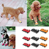 Maxbell 4 Pcs Pet Dog Shoes Boots Anti-Slip Waterproof Pet Paw Protector Dog Shoes  Black-S