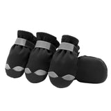 Maxbell 4 Pcs Pet Dog Shoes Boots Anti-Slip Waterproof Pet Paw Protector Dog Shoes  Black-S