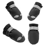 Maxbell 4 Pcs Pet Dog Shoes Boots Anti-Slip Waterproof Pet Paw Protector Dog Shoes  Black-S