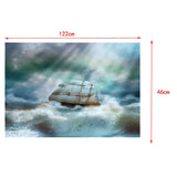 Maxbell Fish Tank Landscape Poster Fish Tank Wall Background Decor Picture  122x46cm