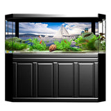 Maxbell 3D Aquarium Fish Tank Adhesive Poster Fish Tank Wall Background 76x46cm