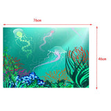 Maxbell 3D Aquarium Landscape Decorative Poster Fish Tank Wall Background 76x46cm