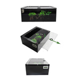 Maxbell Acrylic Reptiles Terrariums Feeding Box for Turtle Snake Frog Small Animal