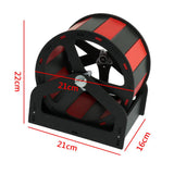 Max Mouse Wooden Exercise Wheel Silent Hamster Running Wheel Pet Toy Wheel Black Red