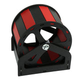 Max Mouse Wooden Exercise Wheel Silent Hamster Running Wheel Pet Toy Wheel Black Red