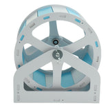 Max Mouse Wooden Exercise Wheel Silent Hamster Running Wheel Pet Toy Wheel Blue White