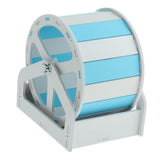 Max Mouse Wooden Exercise Wheel Silent Hamster Running Wheel Pet Toy Wheel Blue White